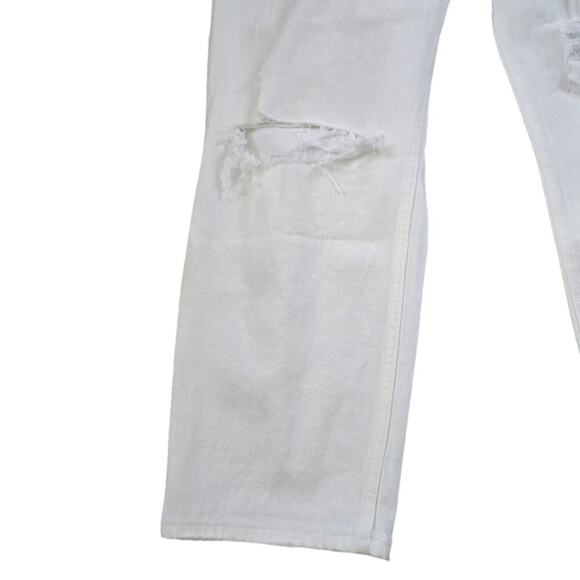 Abercrombie & Fitch The Mom High Rise Distressed White Jeans Plus Size 22 36 new - Picture 6 of 16